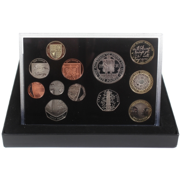 Great Britain 2009 UK Proof 12-coin Set w/ Rare 50p Kew Gardens Coin