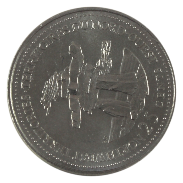 ERROR 25-cent 1992 NWT, 90 Degree Rotated Die ICCS MS63