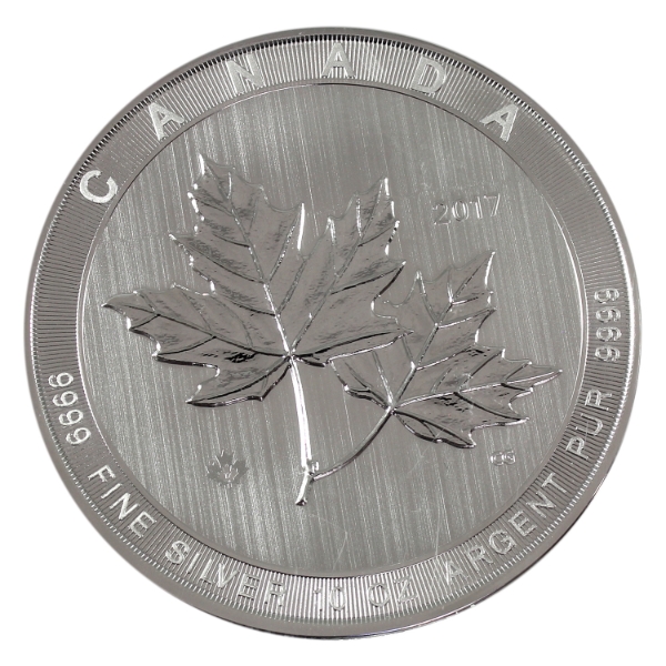 10oz 2017 $50 Magnificent Maple .9999 Fine Silver Round (Tax Exempt)