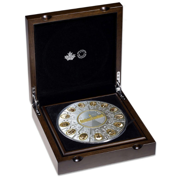 2018 Connecting Canadian History Puzzle Coin Fine Silver Set w/ Selective Gold Plating (Tax Exempt)