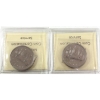 Image 2 : 2x Nickel $1 1977 Attached Jewel & Detached Jewel ICCS MS67 NBU. 2pcs.