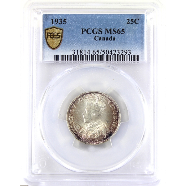 25-cent 1935 PCGS MS65