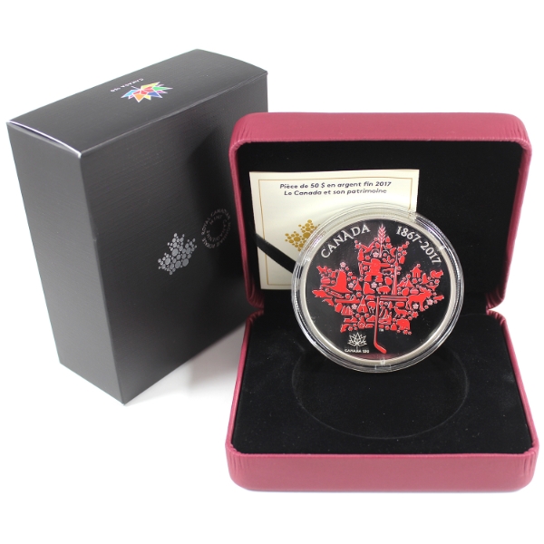 2017 $50 Canadian Icons .9999 Fine Silver Coin (Tax Exempt)