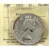 Image 1 : Silver $1 1955 Arnprior ICCS PL66