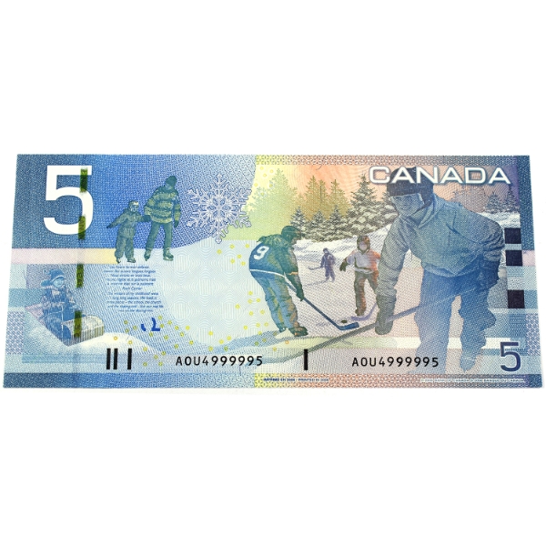 BC-67a 2006 $5 Neat Number AU-UNC Jenkins-Dodge SN: AOU4999995