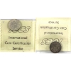 Image 2 : 10-cent 1892 Small 9, Obverse 5 F15 & 1894 Obverse 6 F12 ICCS. 2pcs.