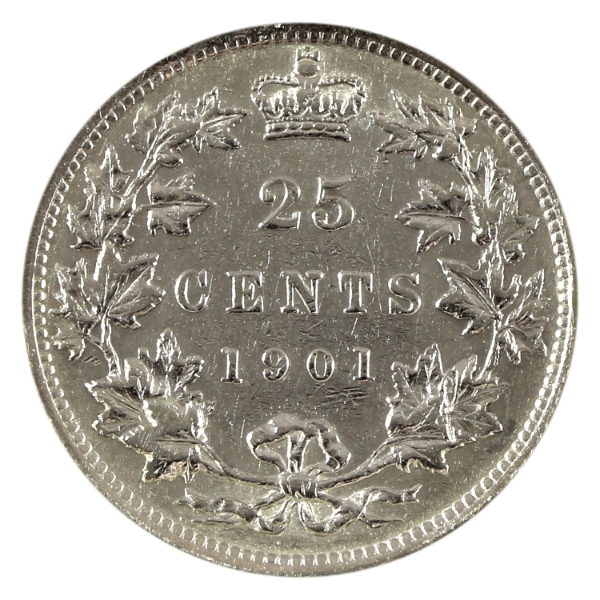 25-cent 1901 EF-AU