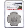 Image 1 : 2020W $5 1oz .9999 Fine Burnished Silver Maple Leaf w/ W Mint Mark NGC MS70 (Tax Exempt)