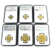 Image 2 : 2004 Gold Fractional Set GML 25th Anniv. 6-Piece Collection NGC MS69 (Tax Exempt)
