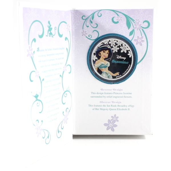 Niue 2015 $2 Disney Princesses - Jasmine 1oz .999 Fine Silver Coin. (Tax Exempt)