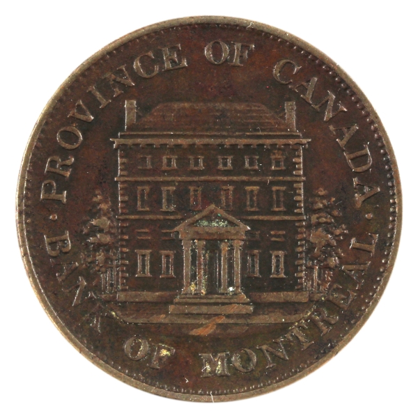 CH# PC-1B5 1844 Province of Canada Bank of Montreal Half Penny Bank Token