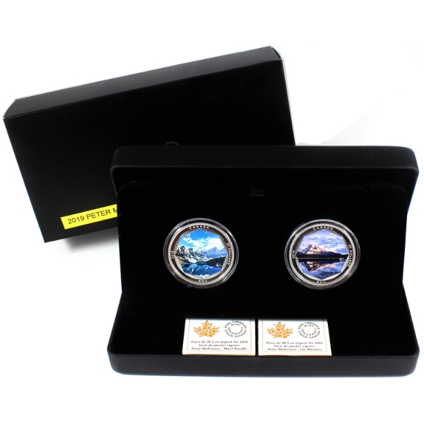 2019 $30 Peter McKinnon Photo Series 2-Coin .9999 Fine Silver Set w/ Selective Colour (Tax Exempt)