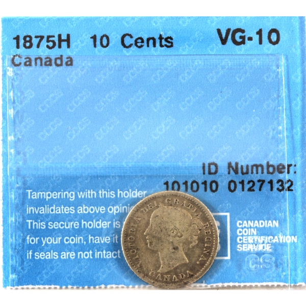 10-cent 1875H CCCS VG10
