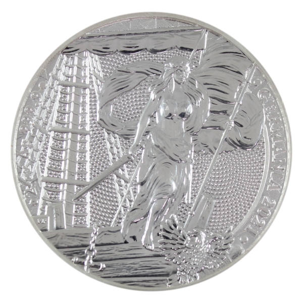 2oz Germania Mint 2021 10 Mark .9999 Fine Silver Coin (Tax Exempt)