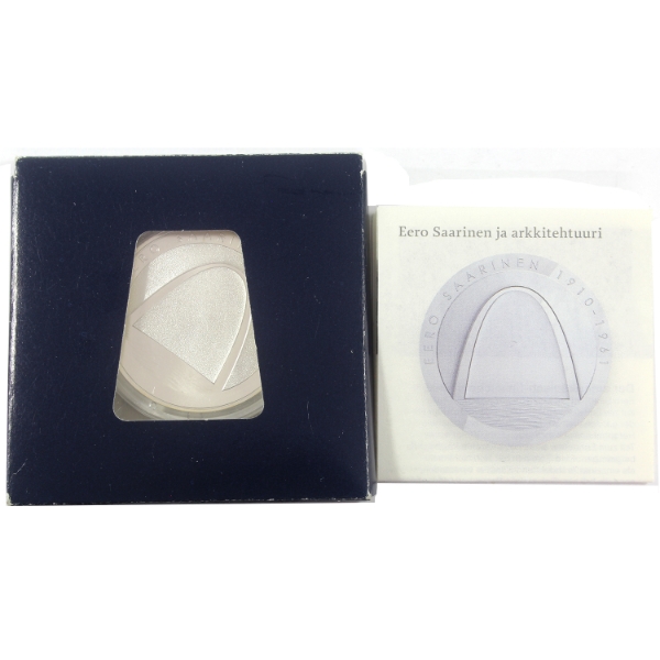 Finland Silver 2010 10 Euro 100th Anni. Eero Saarien 25.5g .925 Fine Silver Coin