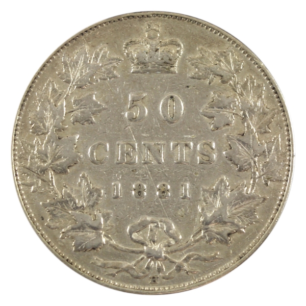 50-cent 1881H VF-EF