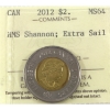 Image 1 : $2 2012 HMS Shannon; Extra Sail ICCS MS64