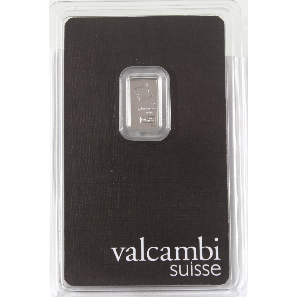 1g Valcambi Suisse .9995 Platinum Bar (Tax Exempt)