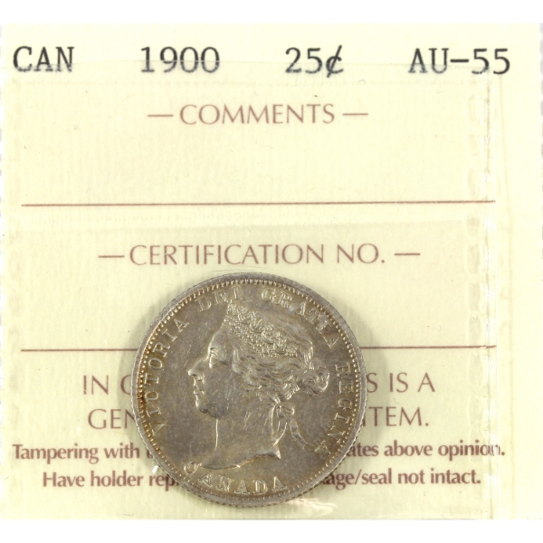 25-cent 1900 ICCS AU55