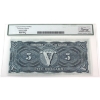 Image 2 : DC-21g 1912 $5 Blue Seal Legacy Choice AU55 PPQ Hyndman-Saunders SN: C520064