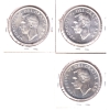 Image 2 : Silver $1 1951, 1952 & 1952 NWL BU (cleaned/scratched). 3pcs