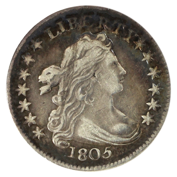 USA Silver 1805 Dime 4 Berries EF