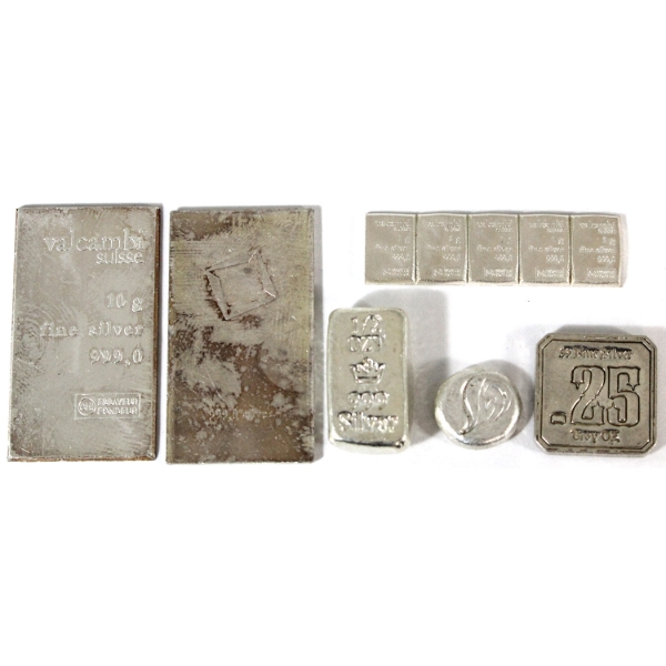 Over 50 grams of Pure Silver in Fractional .999 Fine Silver. 10pcs. (Tax Exempt)