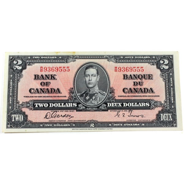 BC-22b 1937 $2 Gordon-Towers SN:W/B9369555