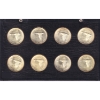 Image 1 : 8x 1967 $1 Centennial Canada Goose .800 Fine Silver Dollars in Cardboard Holder. 