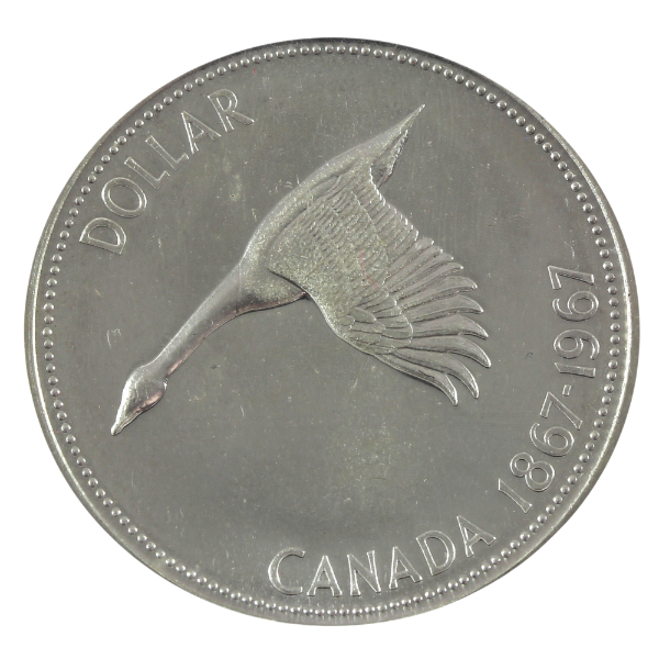 Silver $1 1967 Diving Goose ICCS MS64 *Highly Sought Variety!*
