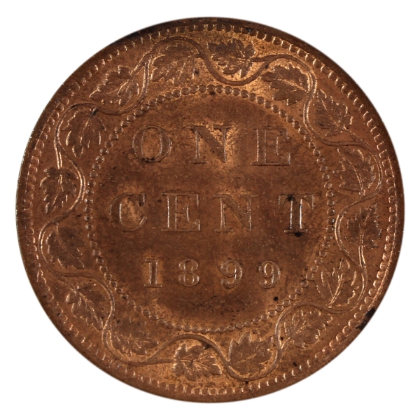 1-cent 1899 Repunched Last 9 Choice BU RD & BN