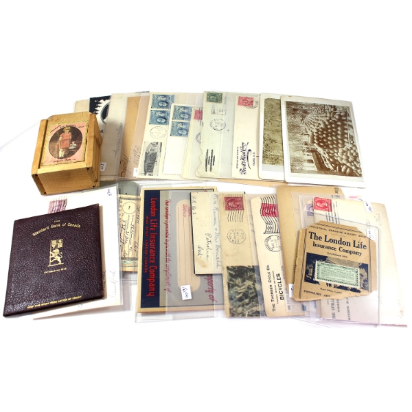 Bulk Lot of 1900s-1940s Letters, Postcards, and Other Items. 26pcs.