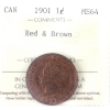 Image 1 : 1-cent 1901 ICCS MS64 RD & BN