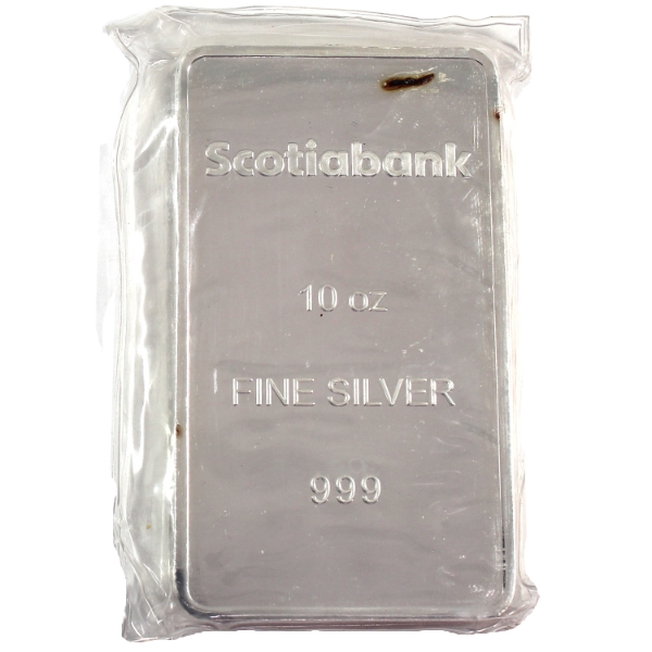 10oz Scotiabank .999 Fine Silver Bar (Tax Exempt)