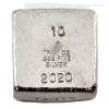 Image 2 : 10oz Beaver Bullion 2020 Merry Christmas Snowman .999 Silver Cube *Consecutive SN to Other Lots* 