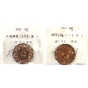 Image 1 : 1-cent 1912 & 1913 ICCS MS64 Red. 2pcs.