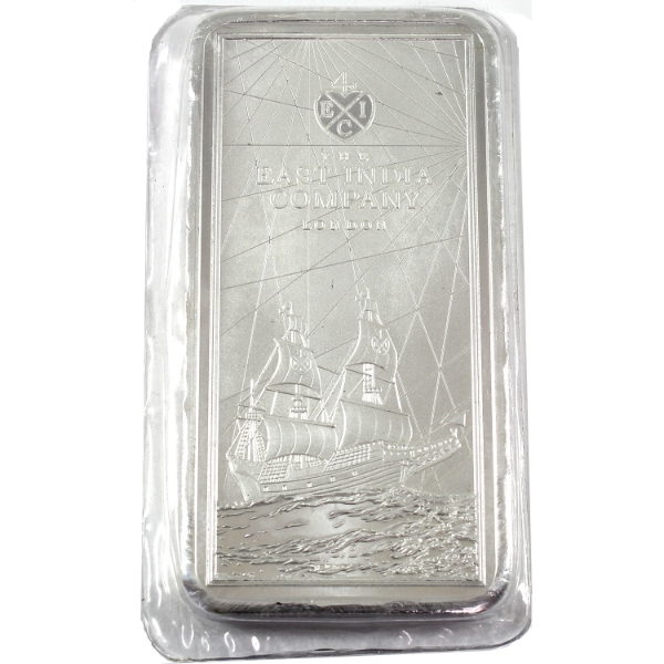 250g St Helena 2021 10 Pounds The East India Company London .999 Fine Silver Bar (Tax Exempt)