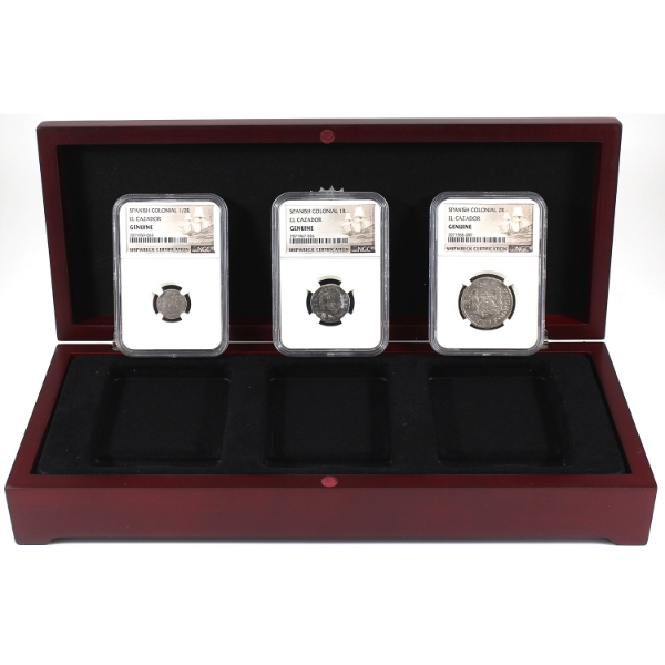 Spanish Colonial The El Cazador Shipwreck 3-coin Set NGC Certified Issued by Bradford Exchange