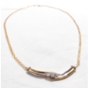 Image 1 : Lady's 10K Yellow & White Gold Diamond Necklace 17.5" Length & 5.32 grams.