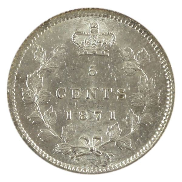 5-cent 1871 UNC (MS60)