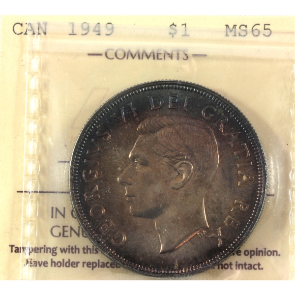 Silver $1 1949 ICCS MS65