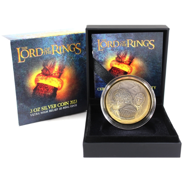 Samoa Silver 2023 $5 The One Ring Coin w/ Gold Plated Ring (Tax Exempt)