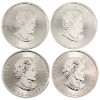 Image 2 : 3oz Lot Total! 4x 3/4oz 2015, 2016 & 2017 Howling Wolf .9999 Fine Silver Rounds. 4pcs. (Tax Exempt)