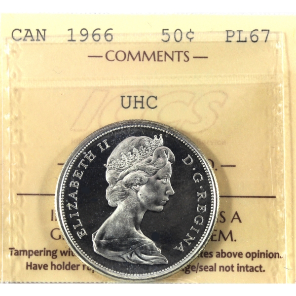 50-cent 1966 ICCS PL67 Ultra Heavy Cameo