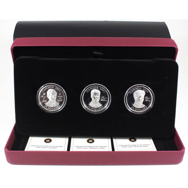 2011 $15 Continuity of the Crown Sterling Silver 3-Coin Set