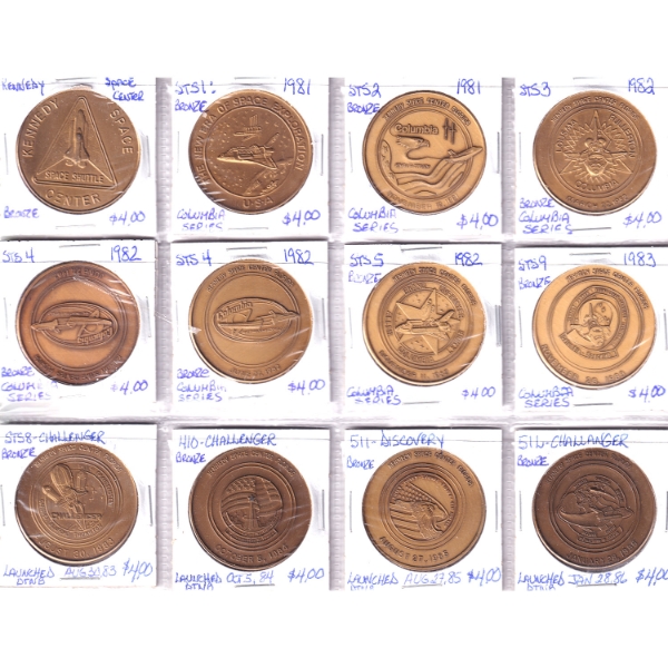 USA Group Lot of 12x The New Era of Space Exploration Bronze Medals. Please see images for details