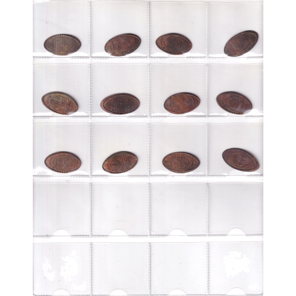Estate Lot of Canadian Elongated Pennies w/ Designs of All Provinces Except Nunavut. 12pcs