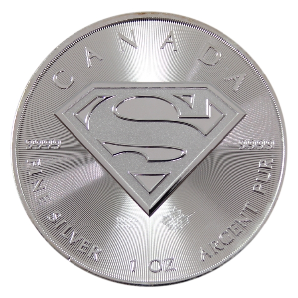 1oz 2016 $5 Superman Shield .9999 Fine Silver Round (Tax Exempt)
