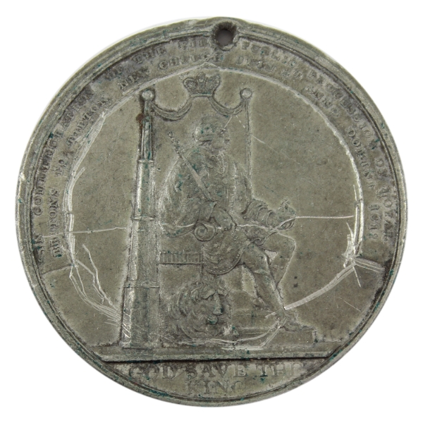Great Britain 1811 George III, The Providence Lodge of Loyal Britons (BHM 722) 40.26g-White Metal