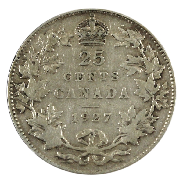25-cent 1927 VG10 Key Date